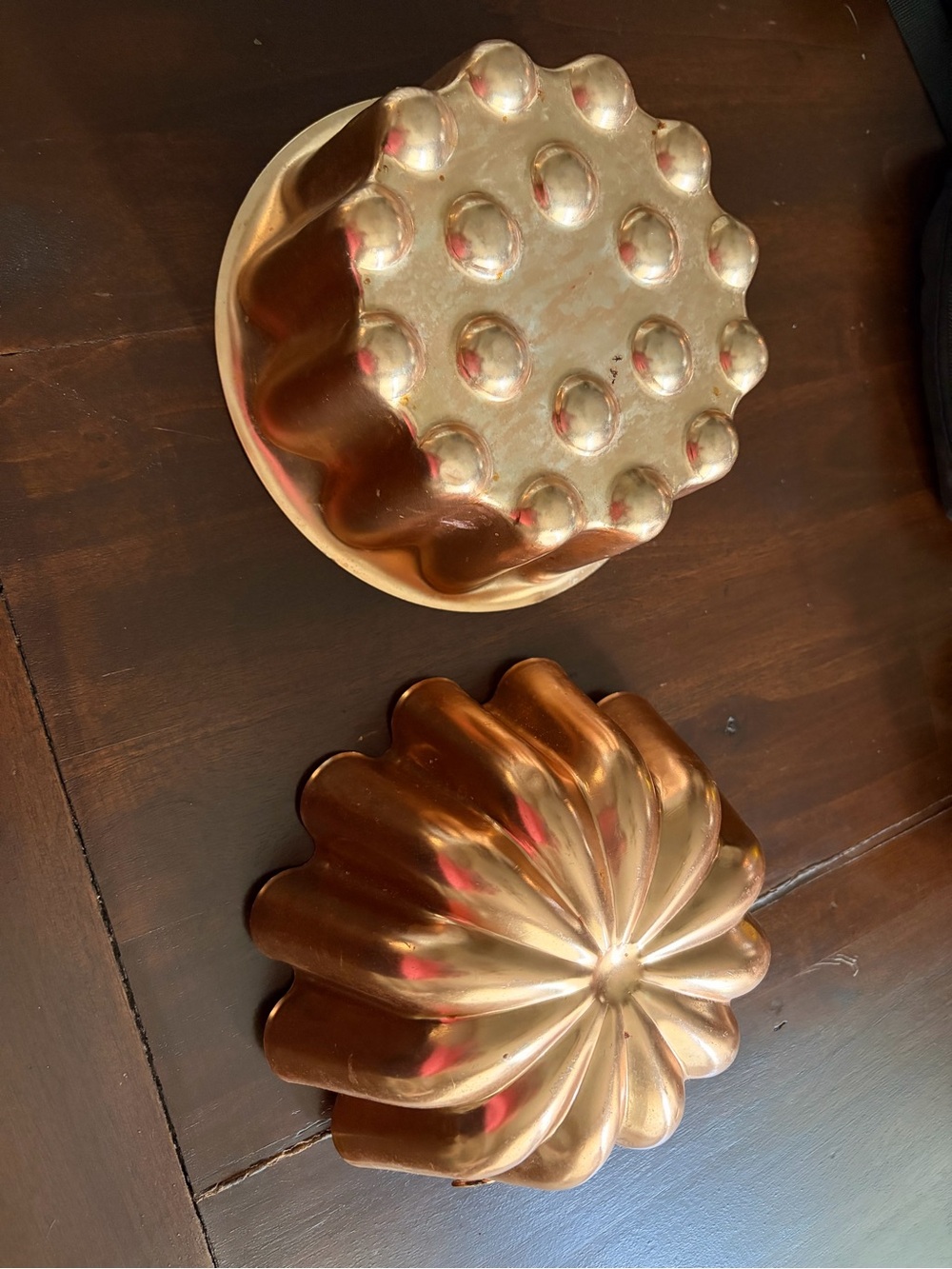 Vintage Copper Jello molds - Set of 2